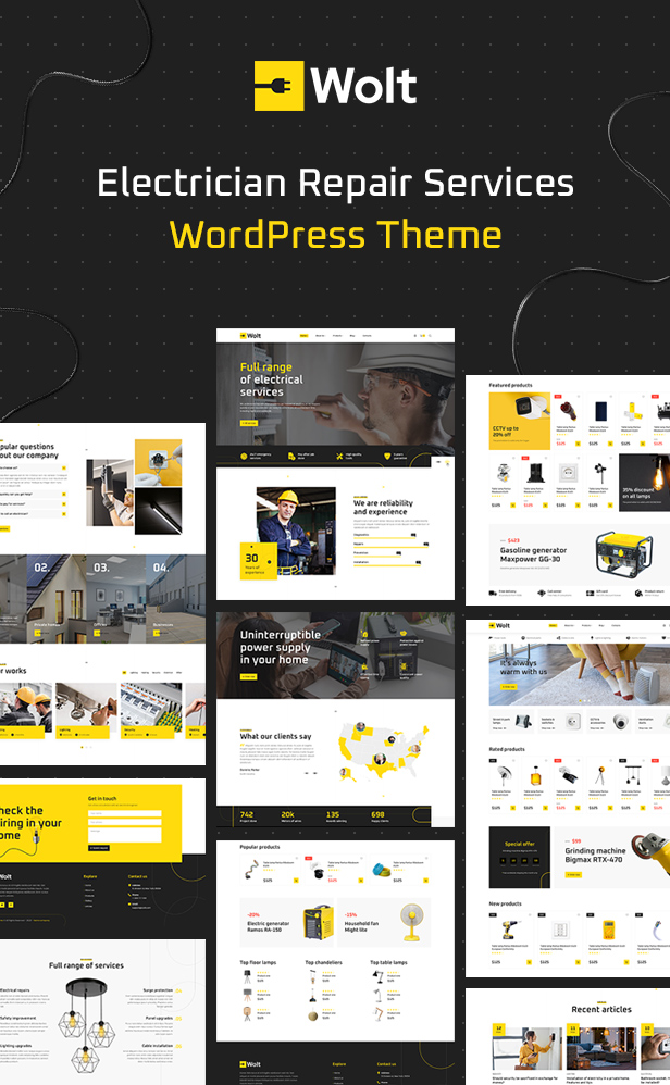 Wolt - Electricity Repair Services WordPress Theme - 4